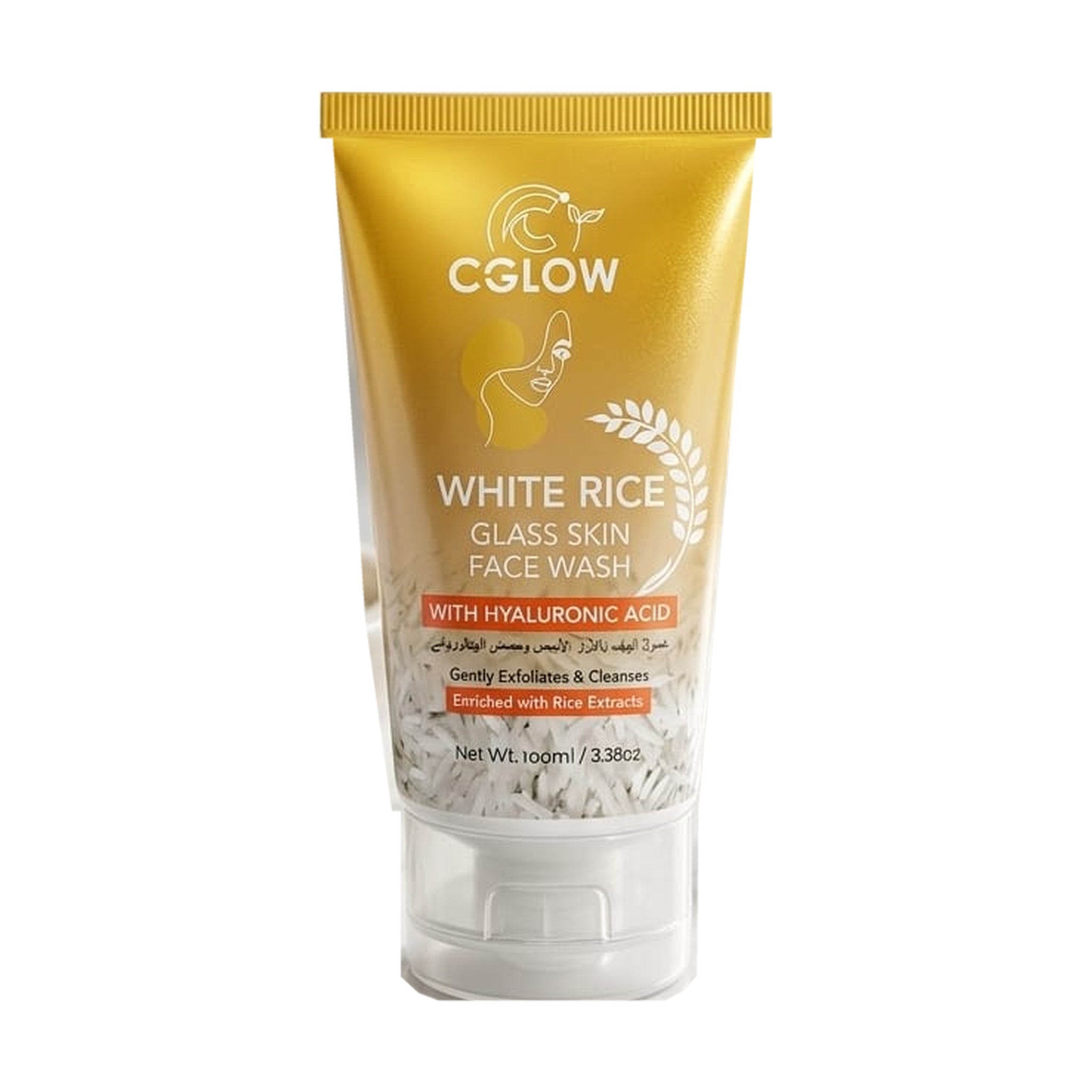 CGlow White Rice Glass Skin Face Wash – With Hyaluronic Acid & Rice Extracts